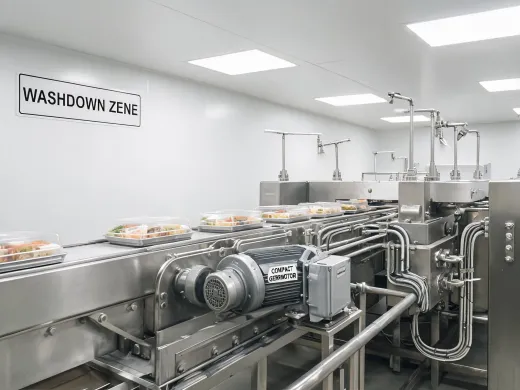 Food packaging washdown drive